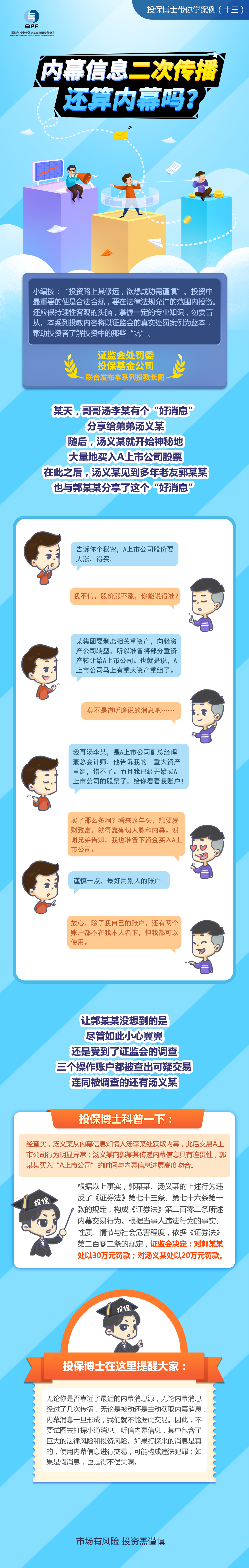 [投保博士課堂]內(nèi)幕信息二次傳播還算內(nèi)幕嗎？