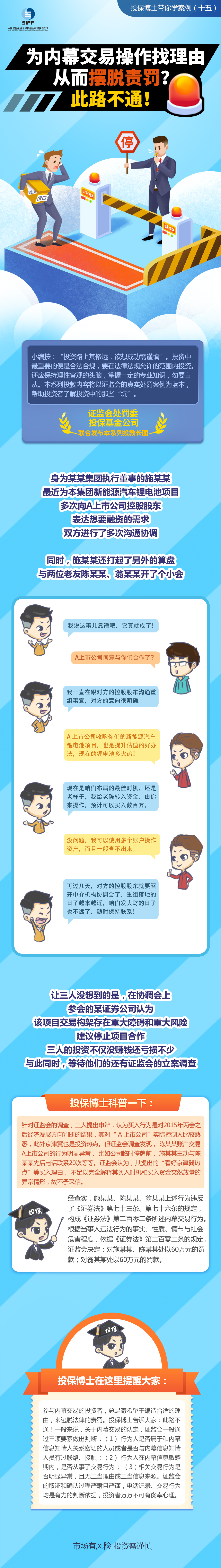 [投保博士課堂]為內幕交易操作找理由從而擺脫責罰？此路不通！