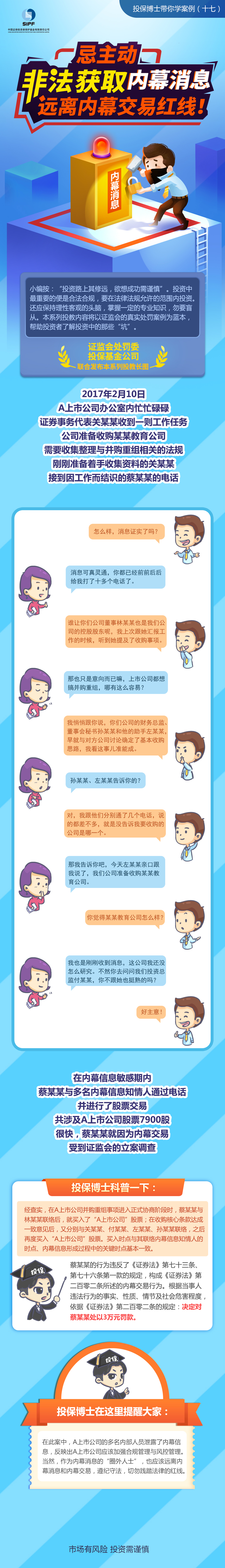 [投保博士課堂]忌主動非法獲取內幕消息，遠離內幕交易紅線！