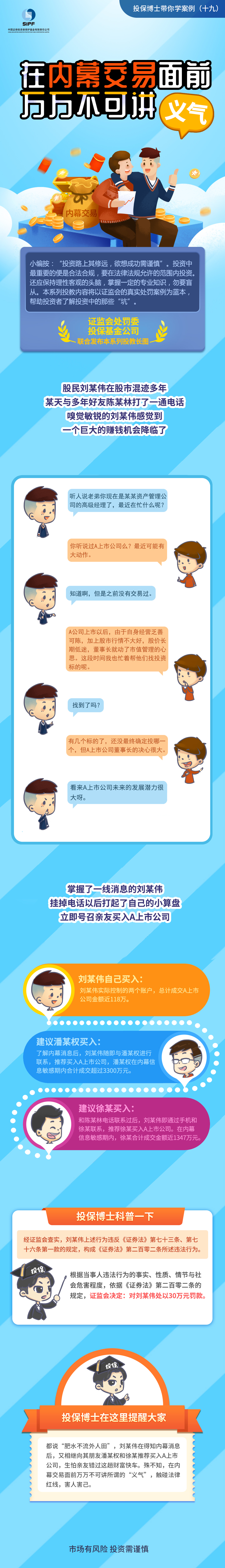 [投保博士課堂]在內幕交易面前萬萬不可講義氣