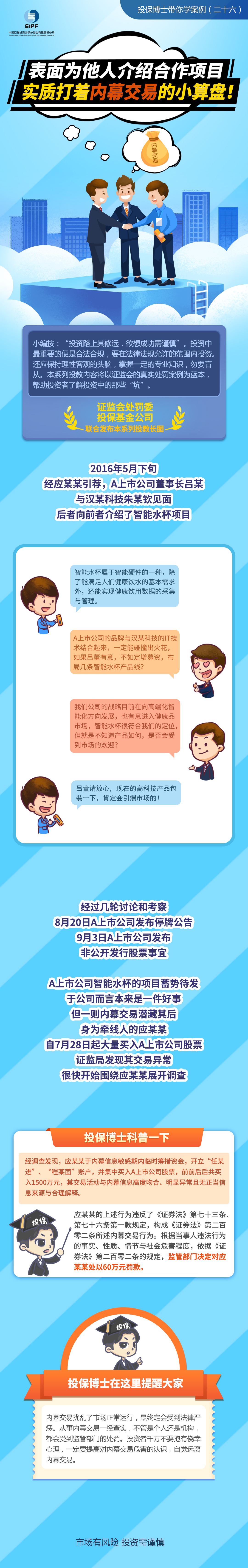 [投保博士課堂]表面為他人介紹合作項目，實質打著內幕交易的小算盤！